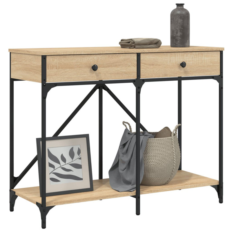 Ramesh 100cm Console Table, Sonoma Oak