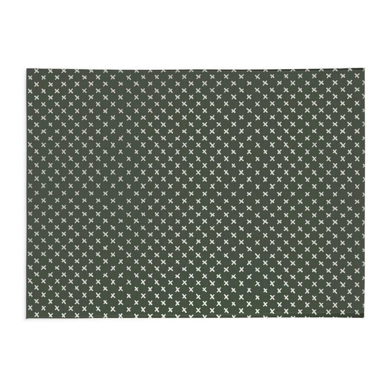 Tapis de bureau léger Criss Cross, L 3 pi x L 2 pi, Chimichurri