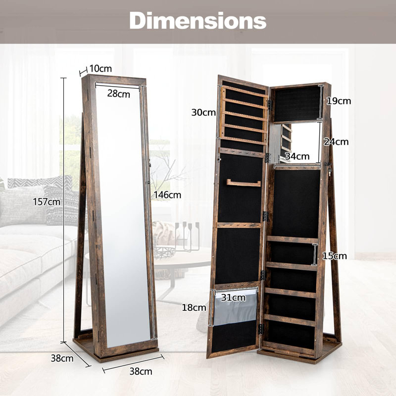 Audrianna Jewelry Armoire, Brown