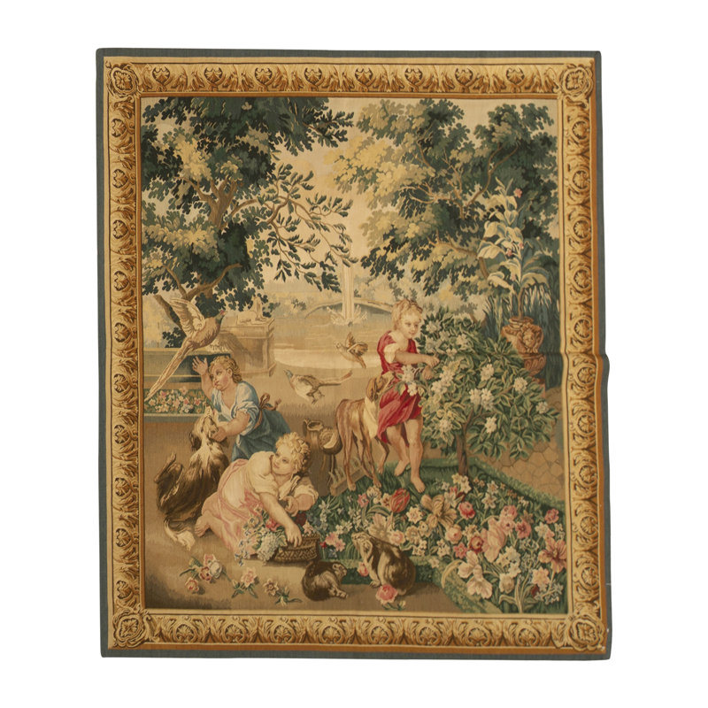 Hand-Knotted High-Quality Cream and Green Runner