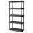 Sterilite 75.2 Inch Heavy Duty Durable 5 Shelf Ventilated Shelving Unit, Grey