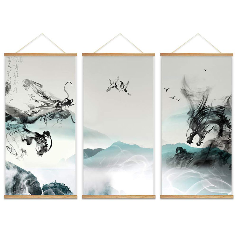Chinoiserie " Chinese Dragon " 3 - Pieces