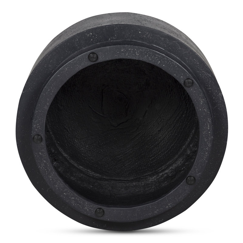 Cosmo Outdoor Round Side Table, Black