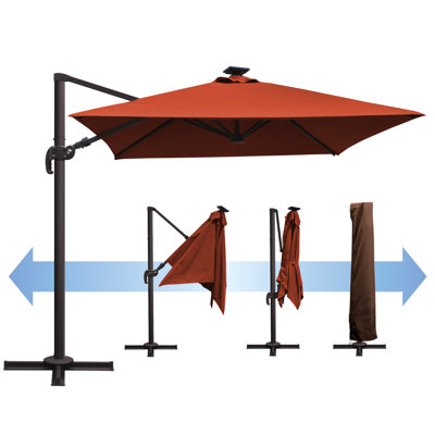 Parasol en porte-à-faux 8 pi x 8 pi Sunbrella