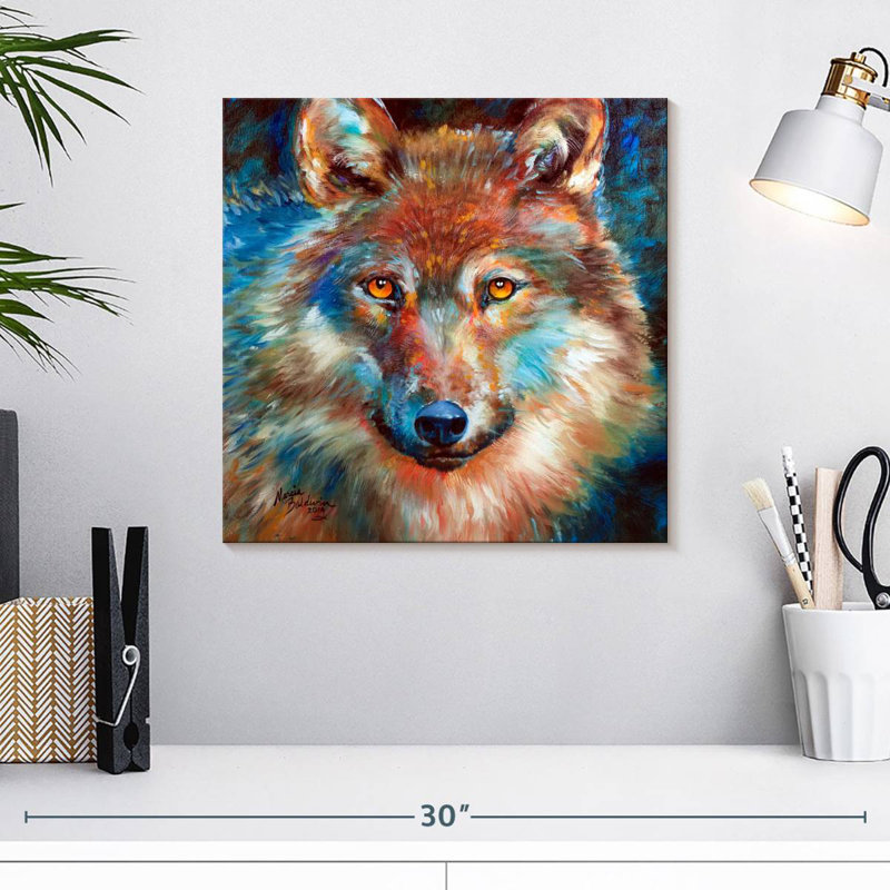Crowle Timber Wolf Abstract, 16" H x 16" W