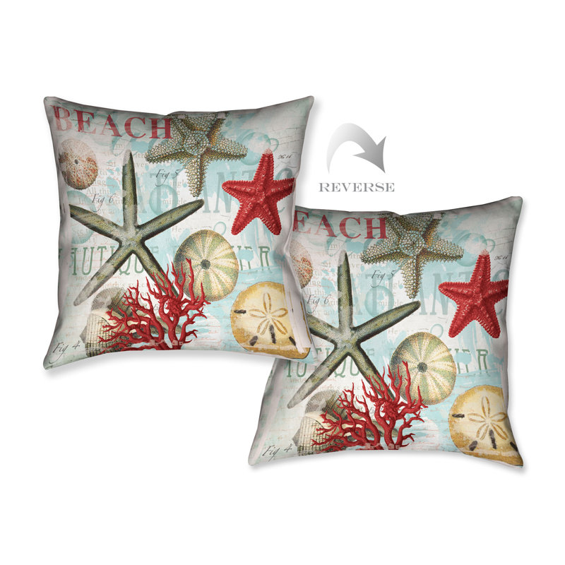  Beach Shells Throw Pillow