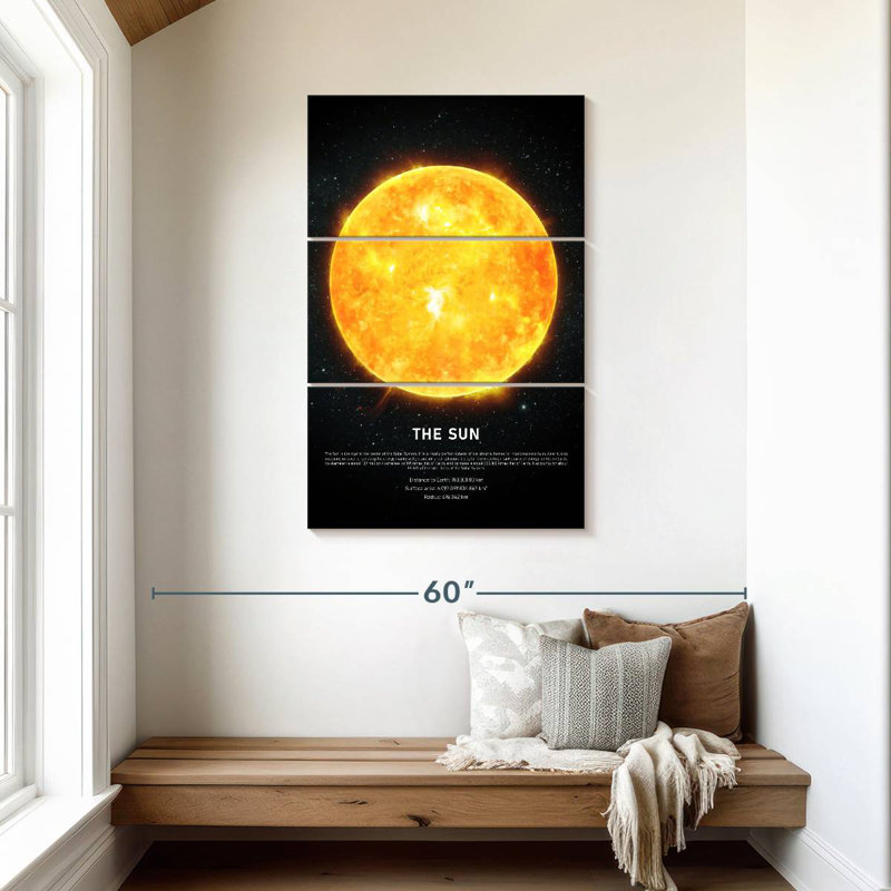 Oberle, description du soleil, H 45 po x l 28 po