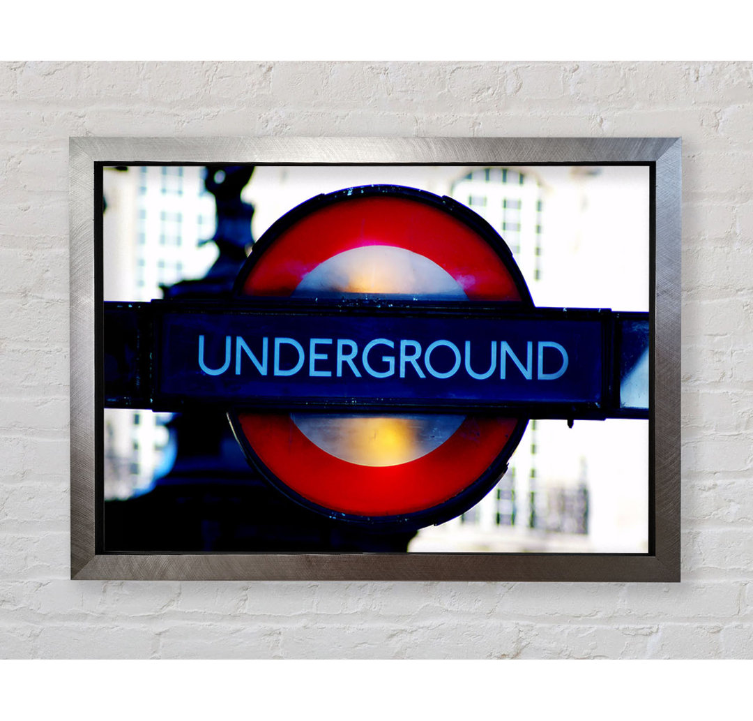 London Underground Sign - Einzelner Bilderrahmen Kunstdrucke