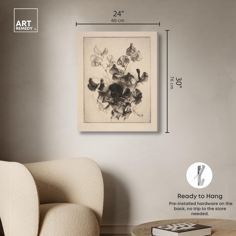 «Delicate Darkness», reproduction d'art sur toile par Art Remedy, H 30 po x l 24 po, Toile tendue avec châssis