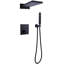  Système de douche thermostatique à haute pression, ensemble de robinet de douche mural en laiton avec pomme de douche pluie et cascade et douchette-52795243