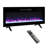 36" Ultra Thin Wall Mounted/Recessed Electric Fireplace with Tempered Glass, Multi Color Flame,LED Heater