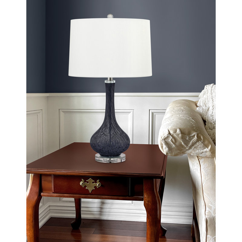 Afragola 28" Dark Blue Swirl Table Lamp