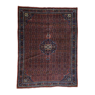 Tapis oriental rectangulaire rouge en laine noué à la main 10 pi 5 po x 13 pi 9 po - A04F43B1740D478592FC8A2746308880