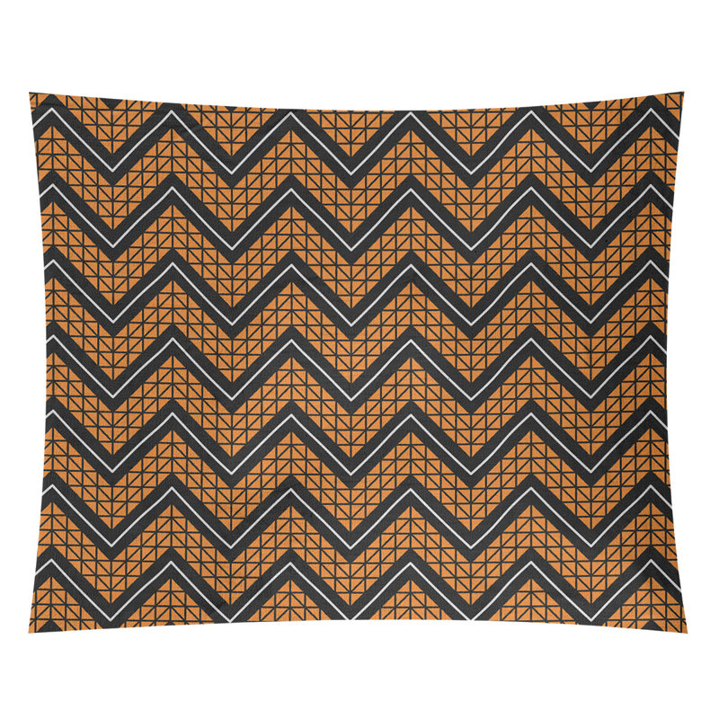 Tapisserie Stephenie, H 27,5 po x l 37,5 po, Orange / Noir