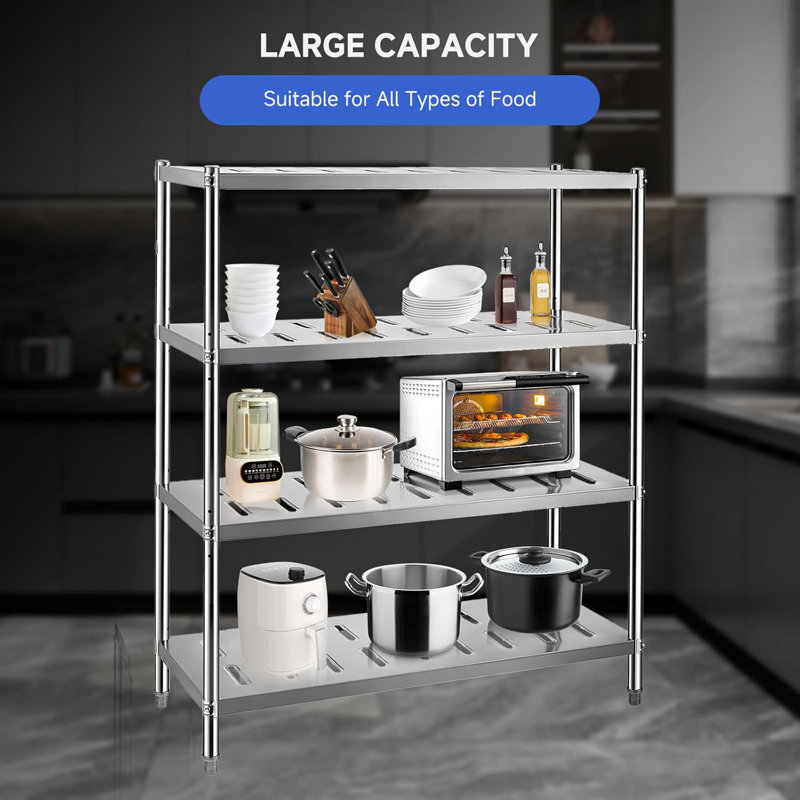 Capacity Shelf Unit With Adjustable Height And Vent Holes For Kitchen Garage Office, 72" H x 60" W x 18" D