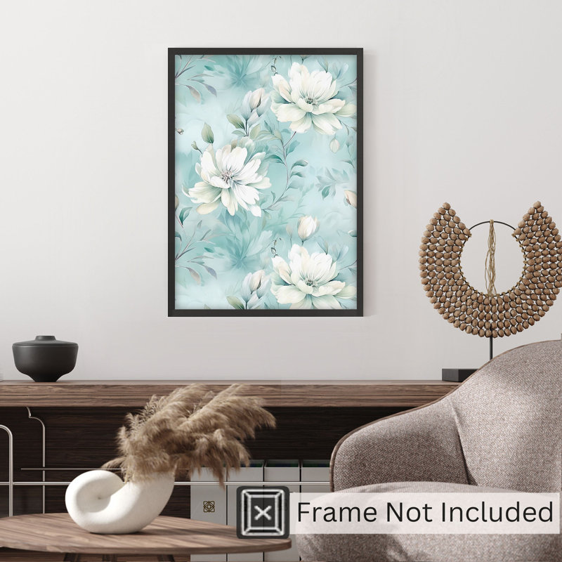 Art floral sans cadre, H 16 po x l 12 po