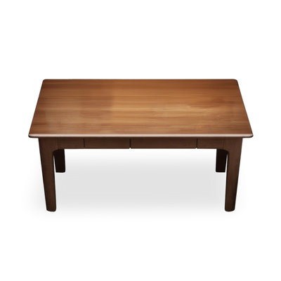 Brown Rectangular Solid Wood with 2 drawers desk
