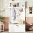 Hall Tree With Storage Shoe Bench And Coat Racks, 4-In-1 Design For Entryway And Hallway, White-1367003032