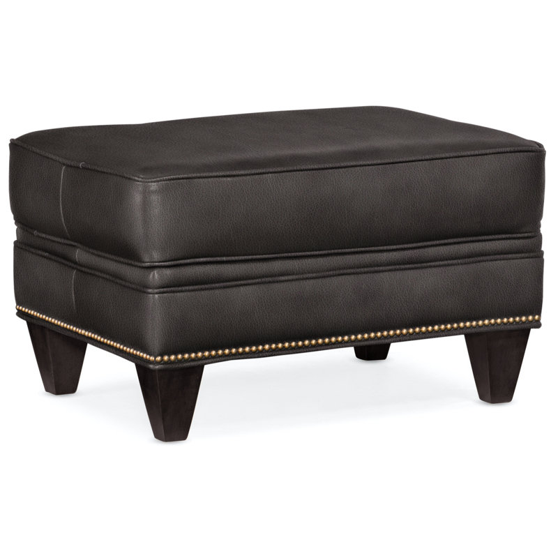 Reddish Ottoman, French Natural, Plantation, Rio Mineral Genuine Leather