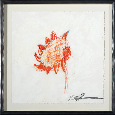 «Colorful Flower 5» par Robert Robinson - Peinture encadrée