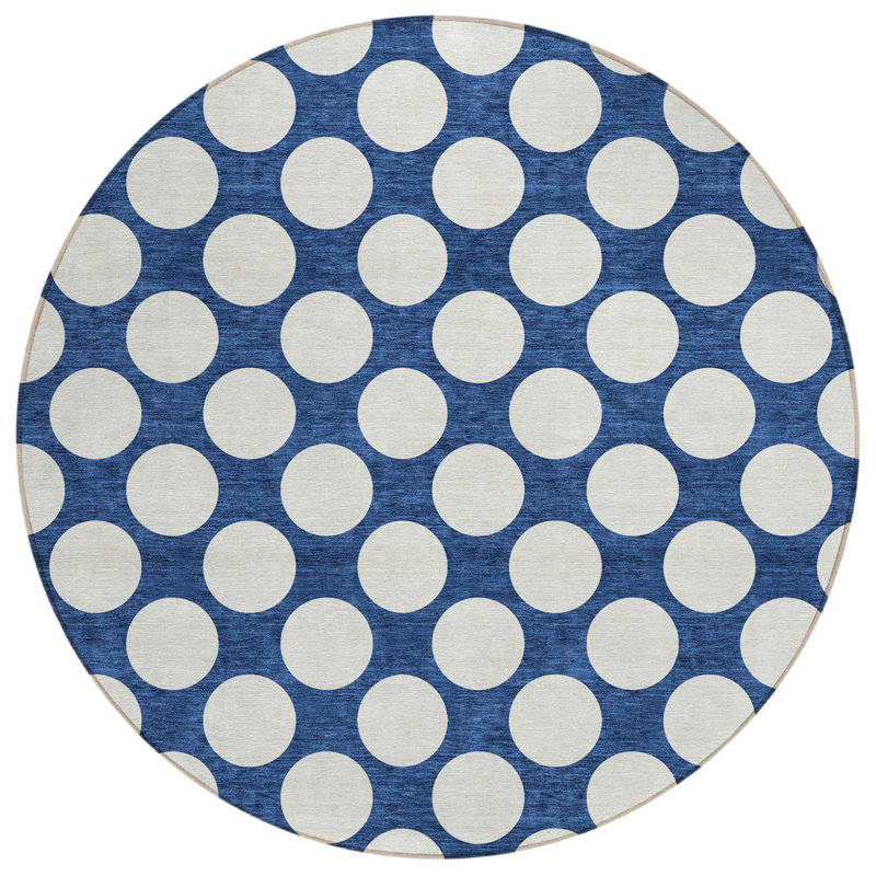 Tapis intérieur lavable à pois 8 po