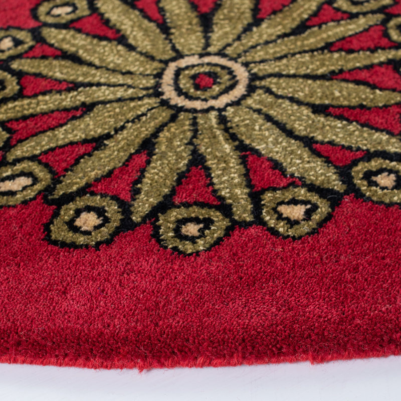 Soho Hand Tufted Wool And Viscose Floral Rug, Rectangle 7'6" x 9'6"