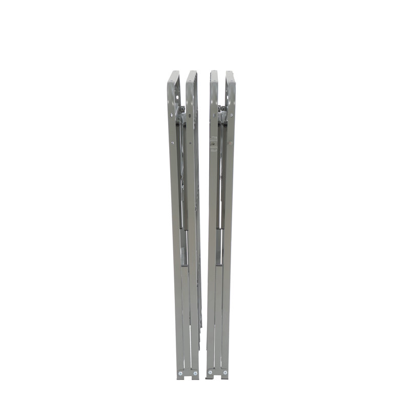 Structure de lit plateforme pliante en métal Franson, Lit double