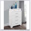 Commode blanche civique avec finition élégante et tiroirs spacieux pour les solutions de rangement de chambre à coucher modernes