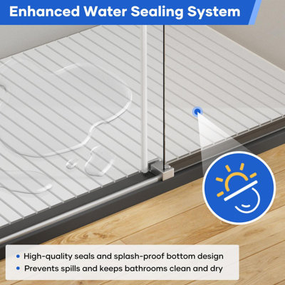 Porte de douche coulissante simple sans cadre de 56 po x l 74 po x H 74 po avec quincaillerie en acier inoxydable en verre trempé de 8 mm et nickel brossé LYM01