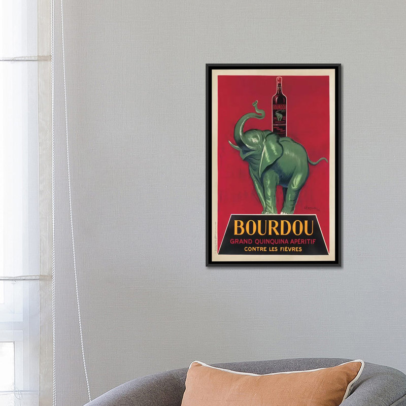 « bourdou » par leonetto, cappiello affiche, impression sur toile, H 26 po x l 18 po x P 1,5 po, Pas de tapis