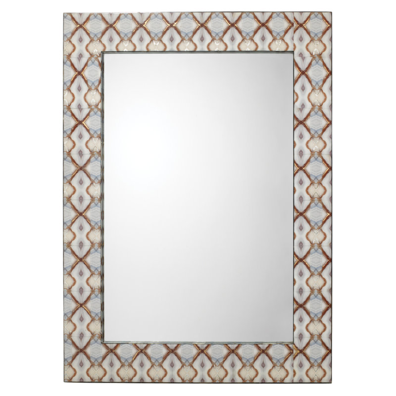 Kaleidoscope Flat Engineered Wood Beveled Wall Mirror