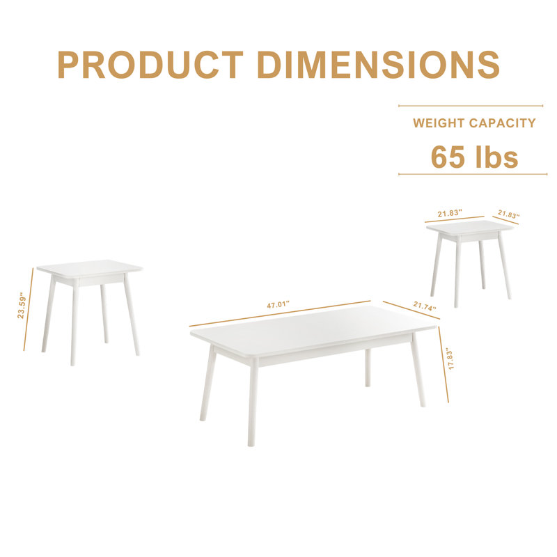 Ensemble de table moderne 3 pièces Moeri
