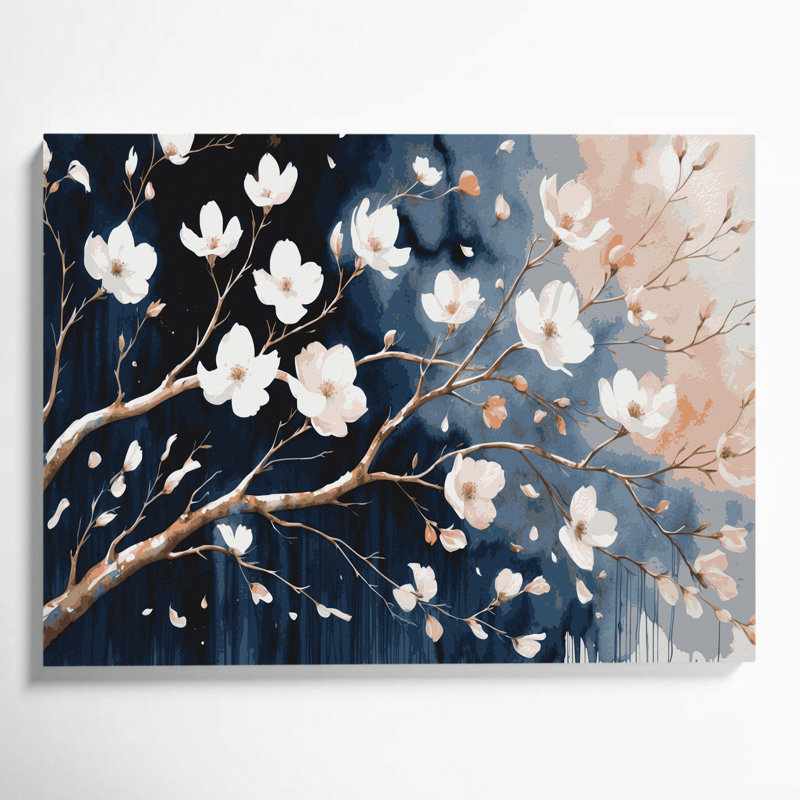 Art mural sur toile Botanical Dogwood Branches, H 11 po x l 14 po