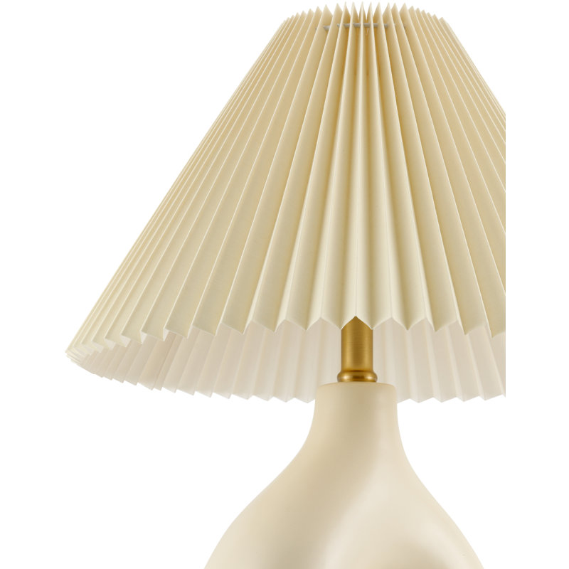 Lampe de table Celes, Crème, Crème