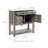 Mazelina Farmhouse 2-Door Cabinet with 2 Drawers Buffet Table for Kitchen