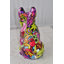 Statue de résine de graffiti mauve peinte par bouledogue français Fawzieh, taille: 8 po x 5 po x H 10 po