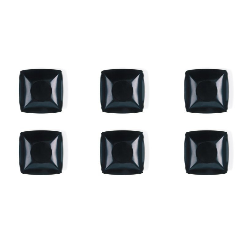 Excelsa Eclipse Set Of 6 Soup Plates, Black