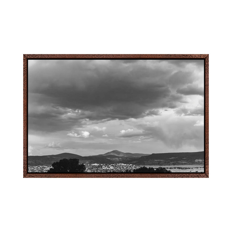Abiquiu View by Bethany Young - Print on Canvas, 66.04cm H x 101.6cm W x 3.81cm D, Classic Brown Wood Framed