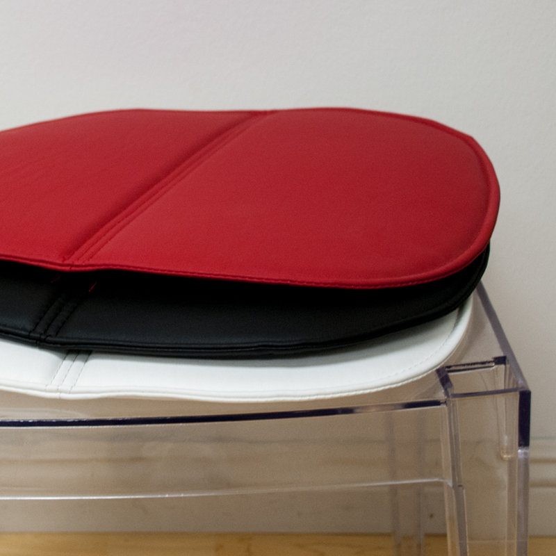 Jaiveon Upholstered Counter Stool with Metal Frame, Counter Stool (27.5" Seat Height), Red