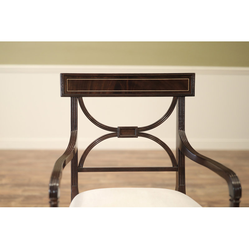 Upholstered Arm Chair, Walnut