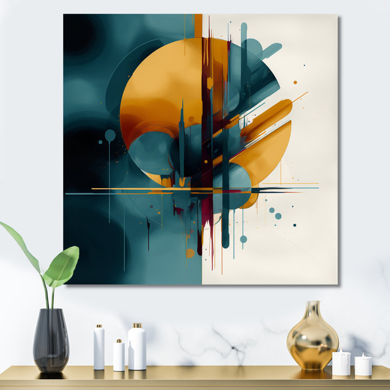 «The Geometric Of Light I» sur toile, H 16 po x l 16 po x P 1 po, Toile tendue