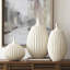 Sawtooth Vase-Rustic White-Sm