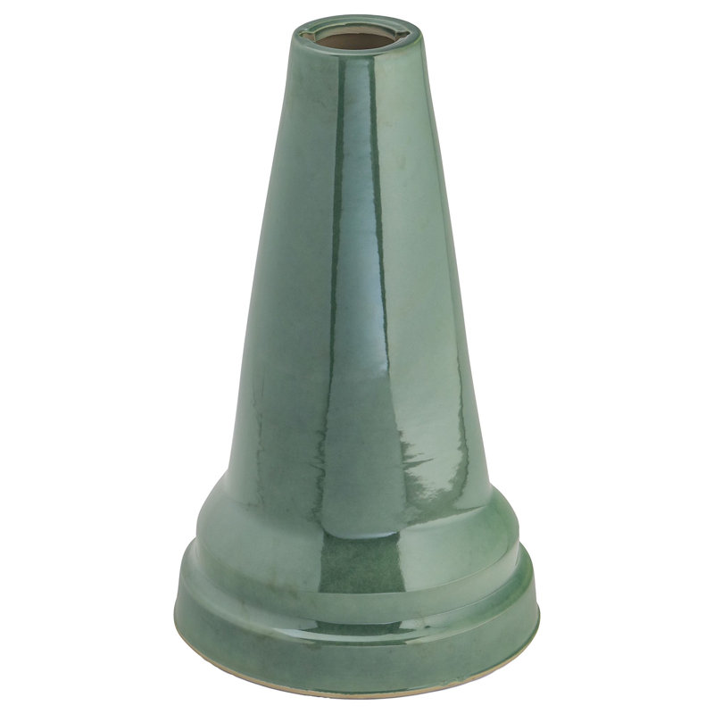 Summer Green Ceramic Pedestal Bird Bath with Locking Top