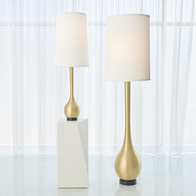 Bulb Vase Table Lamp, Brushed Brass
