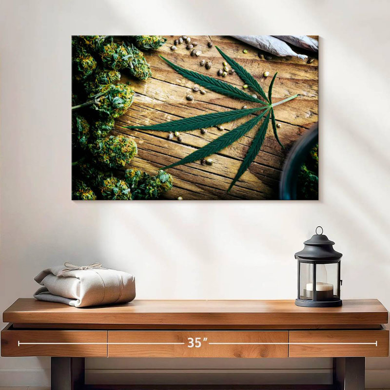 Dried Marijuana, 16" H x 24" W