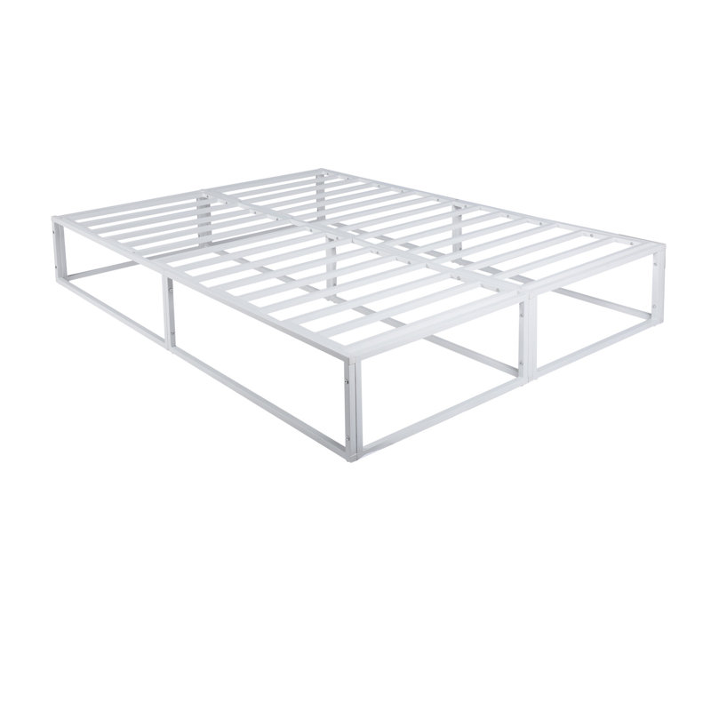 Laurent Metal Bed, White, 135 x 190cm