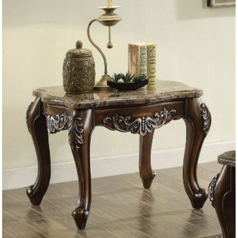 Table de bout Latisha, Plateau en marbre naturel
