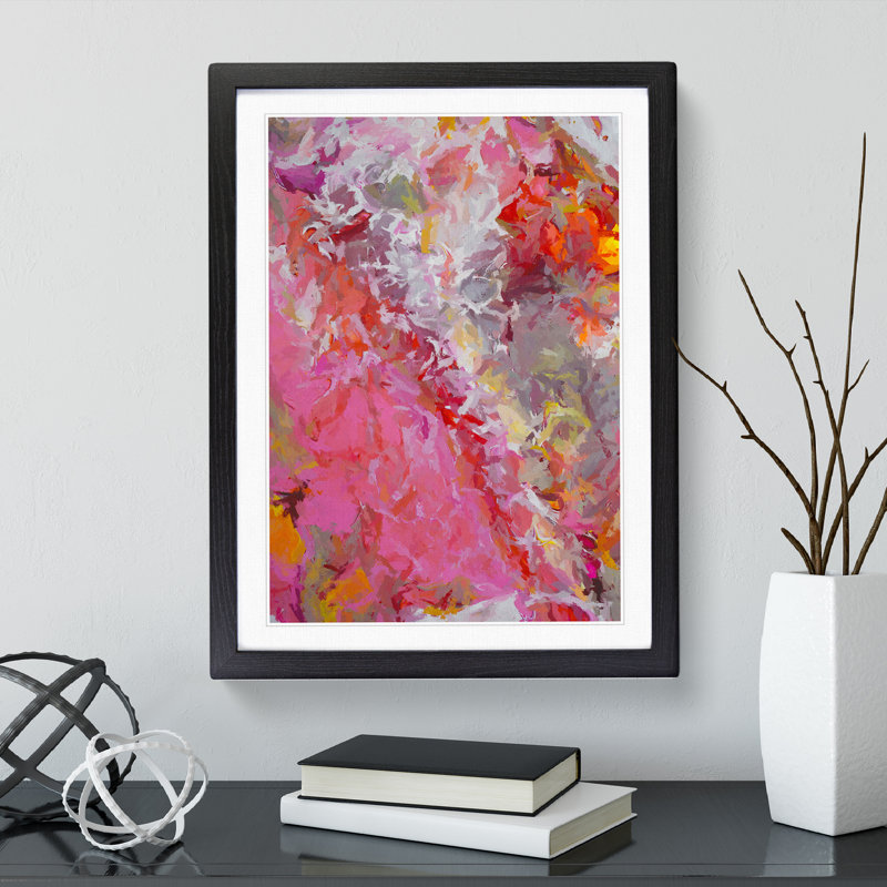 Beautiful Creations Abstract - Single Picture Frame Painting, 64cm H x 46cm W x 2cm D, Black Framed