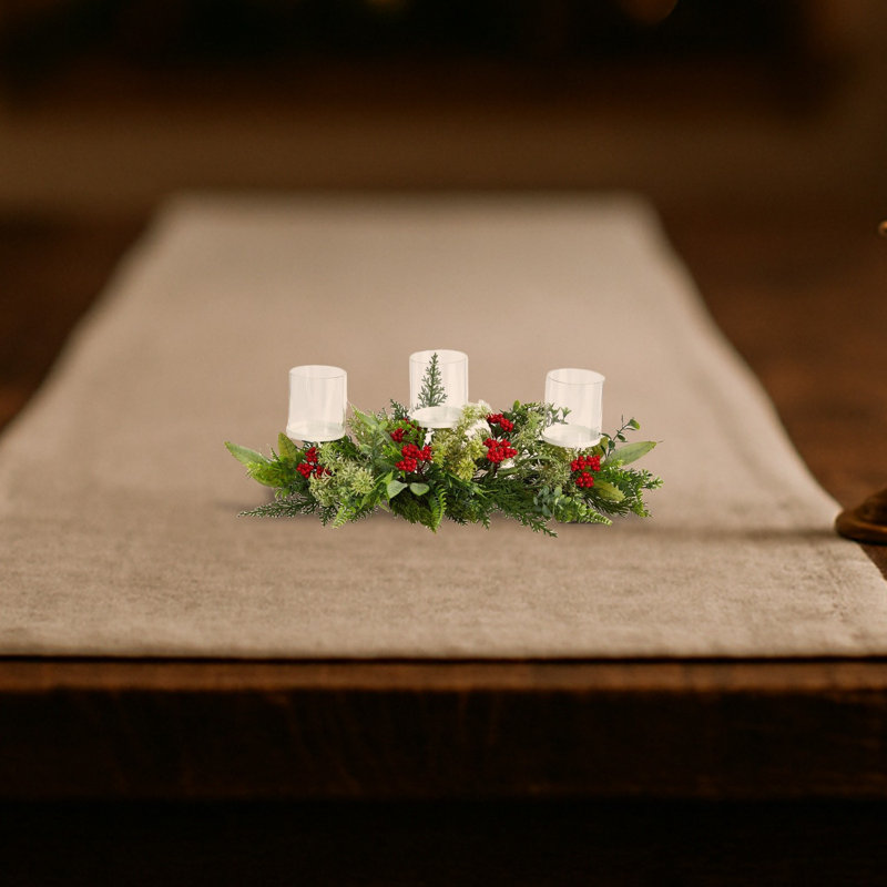 Triple candélabre Christmas Berry