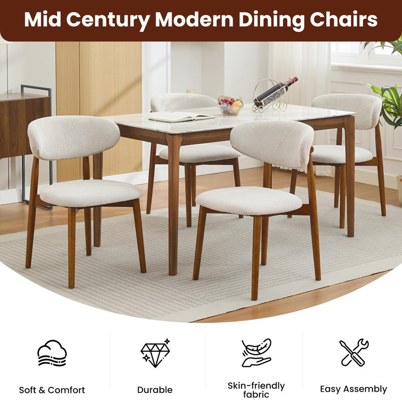 51cm H Side Chair in Beige